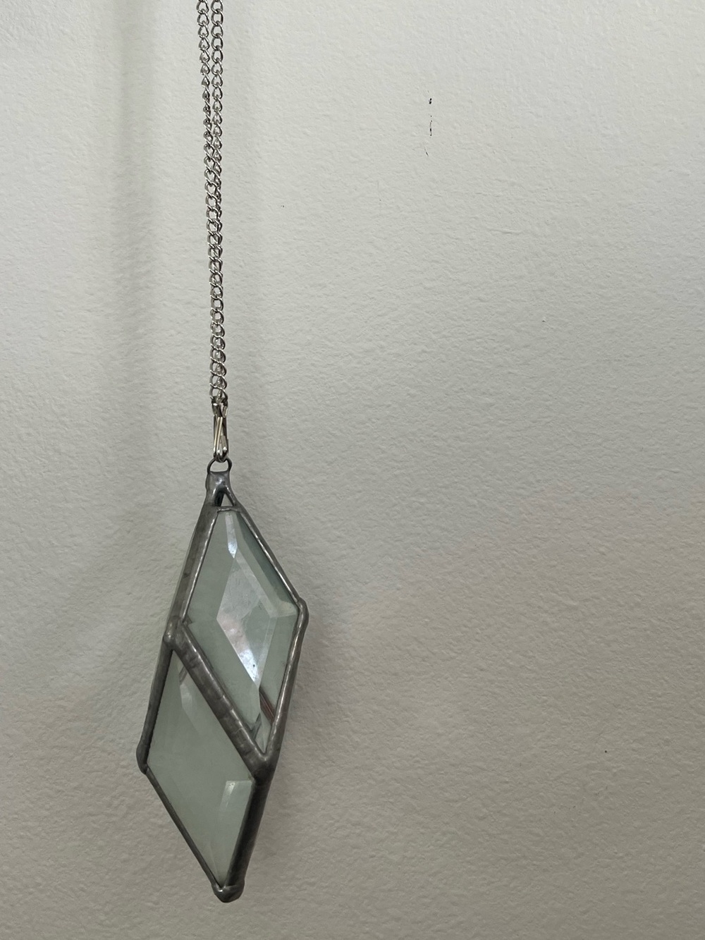 Diamond Unique Water Prism Hanging - Clear and Silver